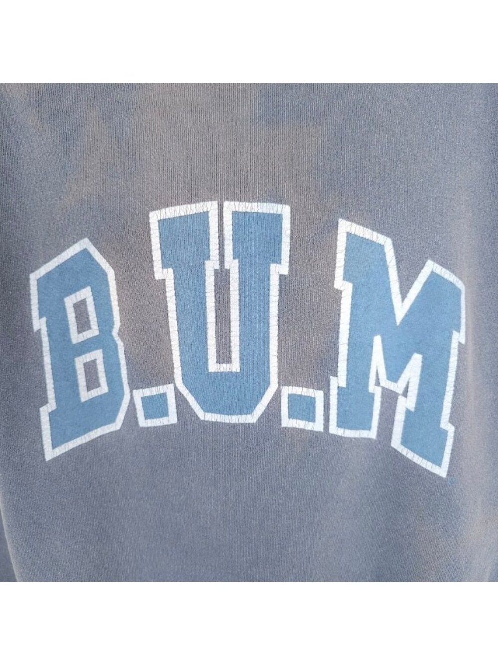 Vintage BUM Equipment Sweatshirt Mens Size Large Blue 90s B.U.M Streetwear - Picture 3 of 9